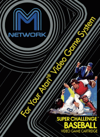 Super Challenge Baseball Atari 2600  box art